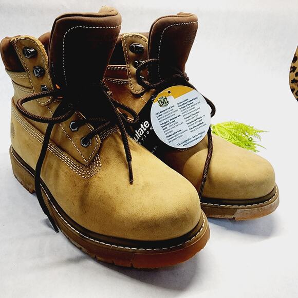 Muck Boots Leather Waterproof Work premium 6" boot Mens 7.5 NWT Thinsulate suede - Picture 1 of 14